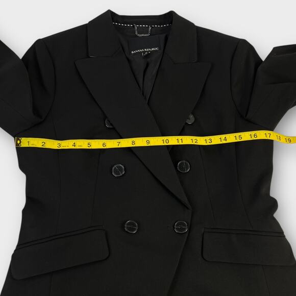 Banana Republic Black Double Breasted Blazer Size 6 - Picture 7 of 8